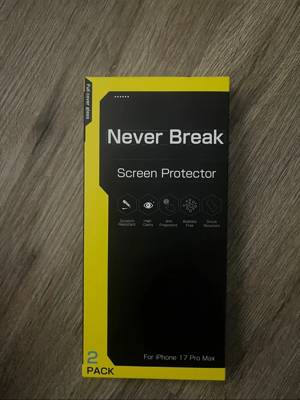 Never Break Screen Protector – iPhone 17 Pro Max (2 Pack)